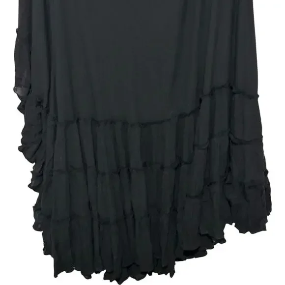 NWT Free People Black Martini Kaftan One Shoulder Maxi Dress (S) - Picture 5 of 13